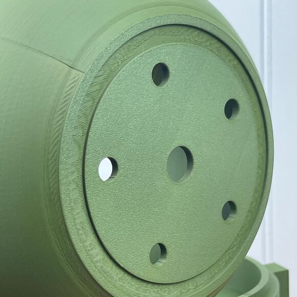 Rono Simple Indoor Planter w/ Drainage Hole and Drip Tray, houseplant - Picture 6 of 10